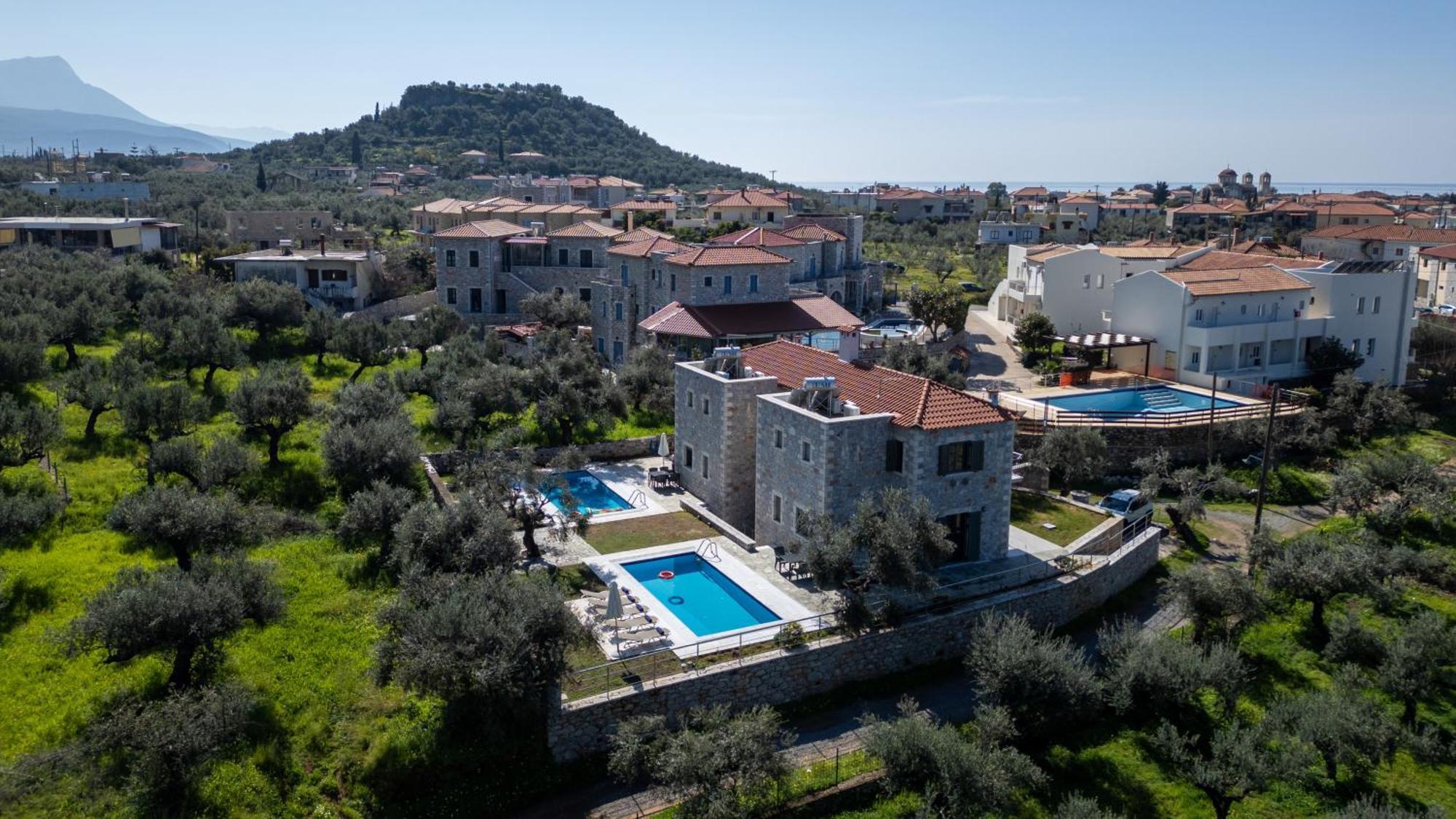 Torri Di Pietra Villa Stoupa Ngoại thất bức ảnh